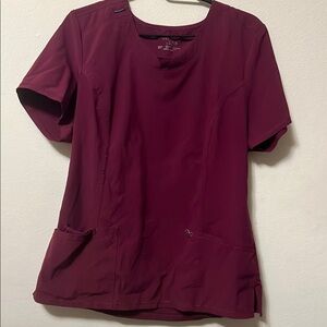 Cherokee Infinity Maroon Scrub Top